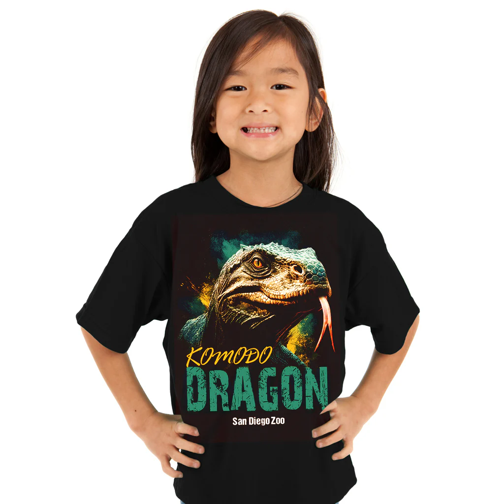 Komodo Dragon Glow-In-The-Dark Kids Tee - Image 3
